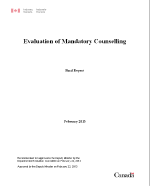 Cover page of Evaluation of Mandatory Counselling