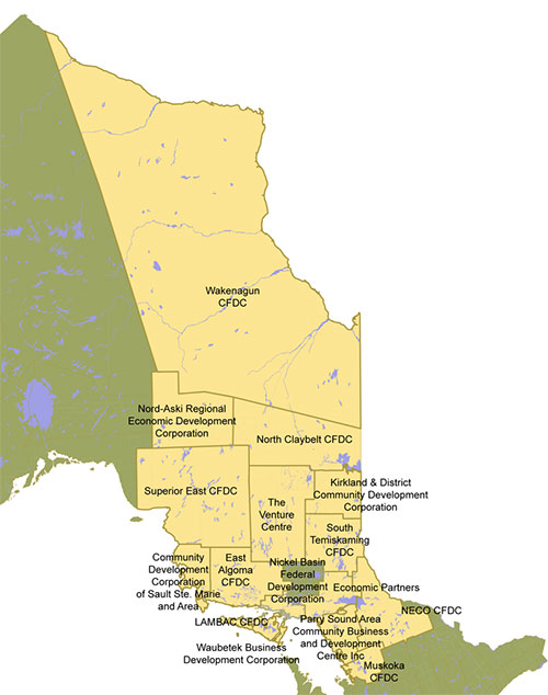Community Futures Development Corporations' Northeast Region - FedNor (the long description is located below the image)