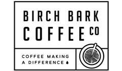 Birch Bark Coffee Company logo and slogan in a simple and minimalistic design.