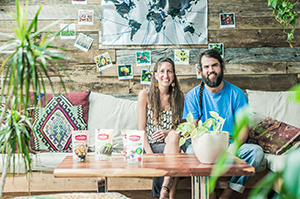 The founders of PRANA, Alon Farber and Marie-Josée Richer.
