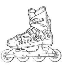 Side view of in-line skate