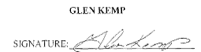 images of a signatures submitted by facsimile
