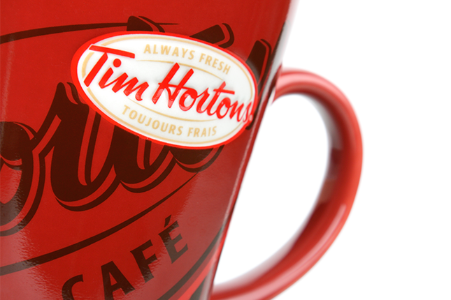 Tim Hortons logo on mug