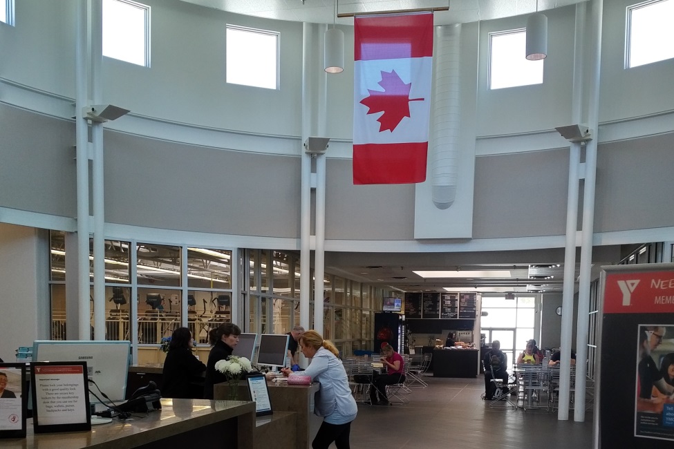 The updated lobby at the YMCA Chaplin Family facility in Cambridge, funded through the Community Infrastructure Improvement Fund, helps provide an atmosphere for success for the surrounding community.  