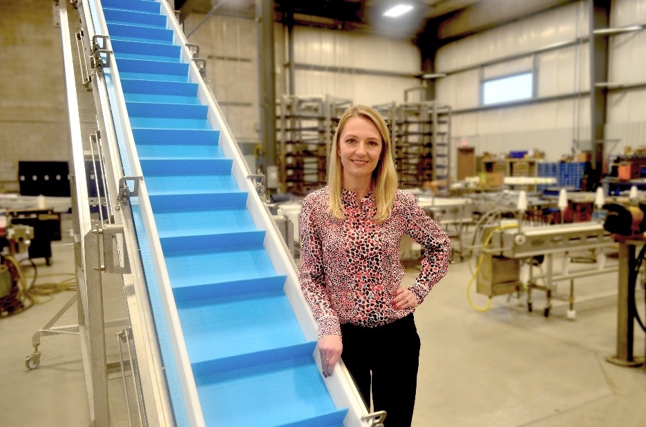 CEO Krystal Darling leads the Tri-Mach Group team at its 80,000-square-foot energy-efficient operating facility in Elmira, Ontario.