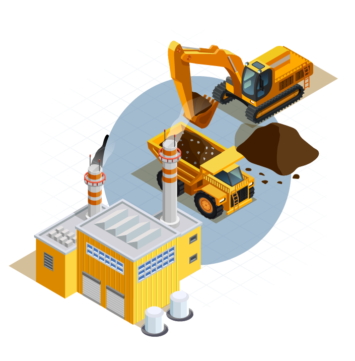 Image de machinerie lourde sur  un chantier