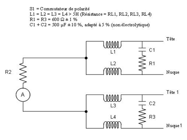 Figure 4.4 — Simulateur de boucle pour les circuits à inversion de batterie à 4 fils (la description détaillée se trouve sous l'image)