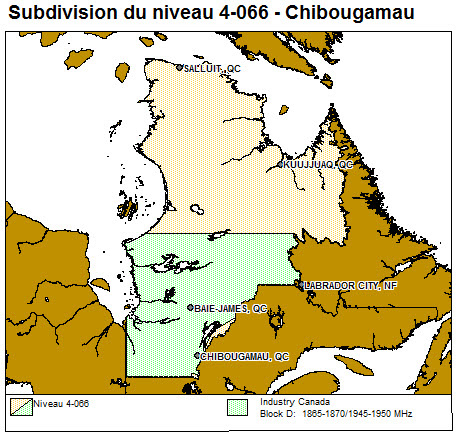 Subdivsion du niveau 4-066 Chibougamau (Québec) (la description détaillée se trouve sous l'image)