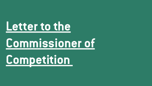Letter to the Commissioner of Competition