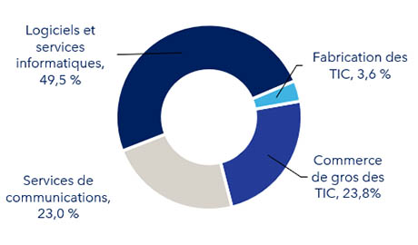 Figure 5 : Recettes par sous secteur des TIC, 2024