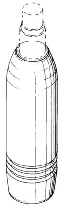 Flacon pulvérisateur avec couvercle partiellement transparent illustré au moyen d'une ligne pointillée.