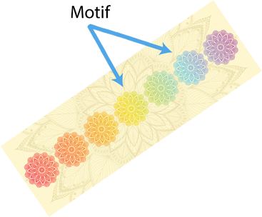 Tapis de yoga à motif de fleurs
