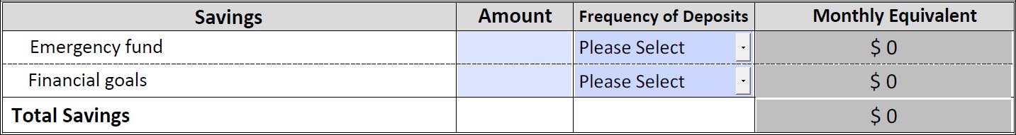 An image of the budgeting template