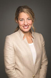 Photo of the Honourable Mélanie Joly, Minister of Tourism, Official Languages  and  La Francophonie