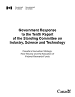 Government Response to the Tenth Report of the Standing Committee on Industry, Science and Technology