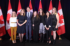 The 2023 recipients of the Prime Minister's Award for Excellence in Early Childhood Education with Justin Trudeau