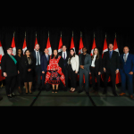 Les lauréats des Prix du premier ministre pour l'excellence dans l'enseignement 2021 avec Justin Trudeau et le député Andy Fillmore