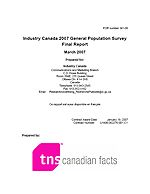 Industry Canada 2007 General Population Survey Final Report — March 2007