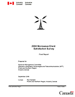 2008 Microwave Client Satisfaction Survey — Final Report