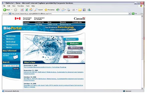 Screenshot of BioPortal website's main page