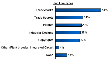 Bar chart of Type of IP protection used