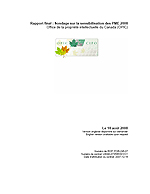Rapport final : Sondage sur la sensibilisation des PME 2008 — Office de la propriété intellectuelle du Canada (OPIC)