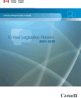 Couverture du rapport Banque de développement du Canada, Examen législatif : 2001-2010
