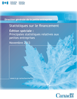 Couverture de la publication Statistiques sur le financement de novembre 2013