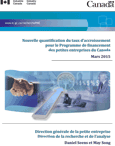 Couverture du rapport Nouvelle quantification du taux d'accroissement pour le Programme de financement des petites entreprises du Canada