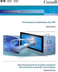 Couverture du rapport Performance d'exploitation des PME