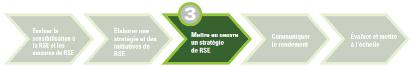 Tâche 3 : Mettre en œuvre une stratégie et des initiatives de RSE