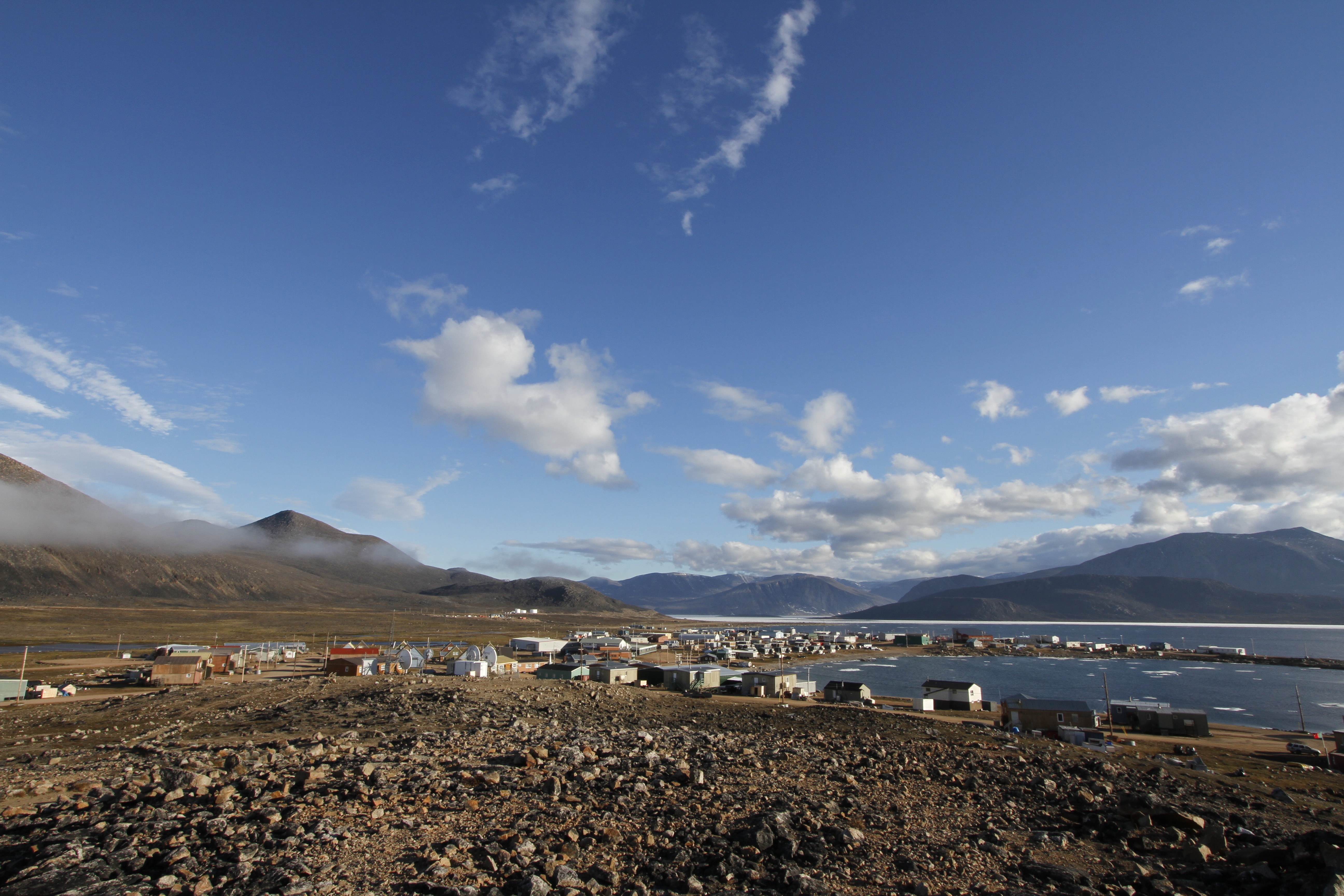 View of the community of Qikiqtarjuaq, Nunavut