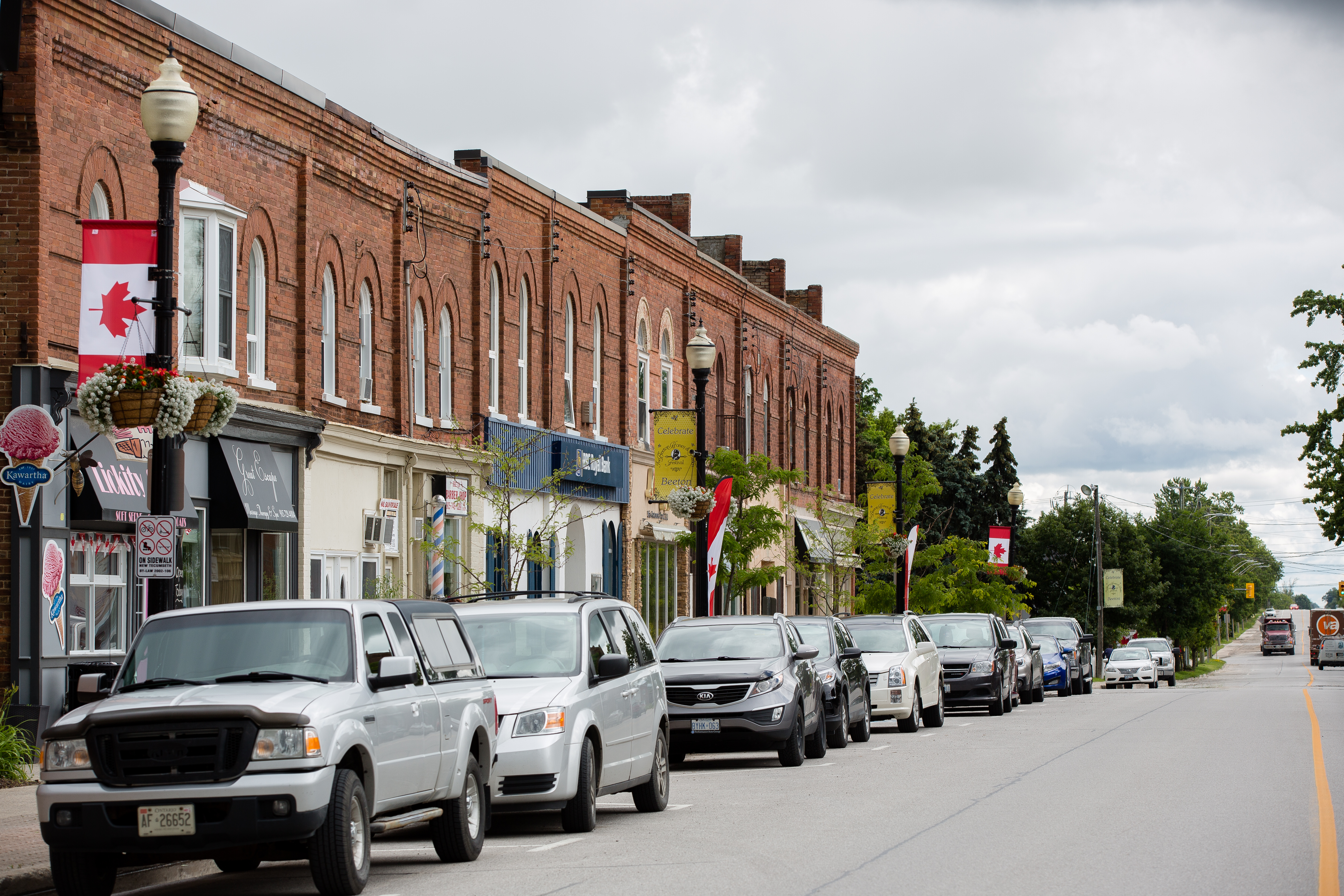 Streetscape in New Tecumseth, ON