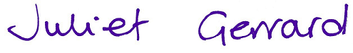 Signature of Juliet Gerrard
