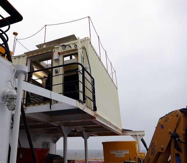 View of compressor container from 300 deck 