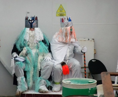 Visit of King Neptune and his court for Arctic Initiation: Photo (Unknown)