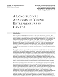 Cover of the A Longitudinal Analysis of Young Entrepreneurs in Canada report