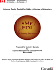 Cover of the Informal Equity Capital for SMEs report