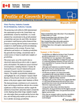 Cover of the Profile of Growth Firms: A Summary of Industry Canada Research report