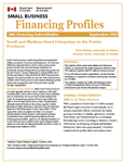 Cover of the Financing Profile: Small and Medium-Sized Enterprises in the Prairie Provinces