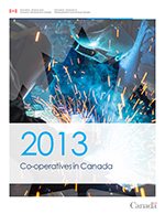 Cover of the report: Co-operatives in Canada - 2013