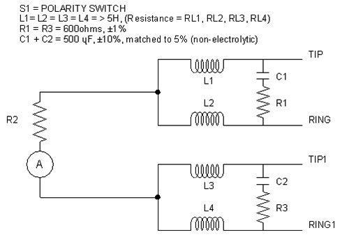Figure 4.4 — Loop Simulator for 4-Wire Reverse Battery Circuits (the long description is located below the image)